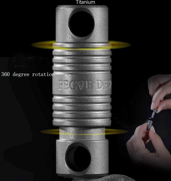 EDC Small Titanium Alloy Detachable Keychain  Hanging Connector  Keyring 07FC0E-D4 - KOEEK