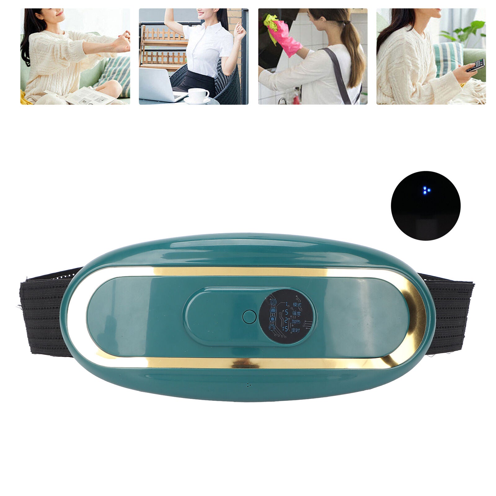 new Electric Waist Massage Belt Relieve Waist Lower Back Massaging Instrument HGF koeek - KOEEK