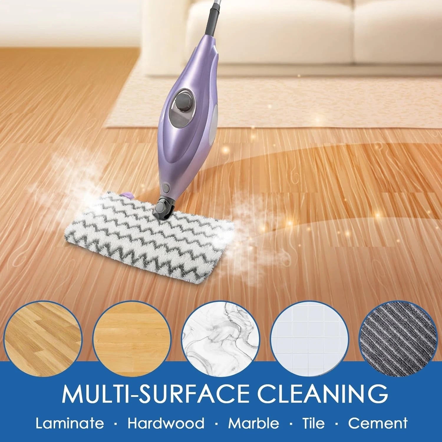 Steam mop pads,replacement pads for steam mops suitable for hard floors,pack of3 07FC0E-D4 - KOEEK