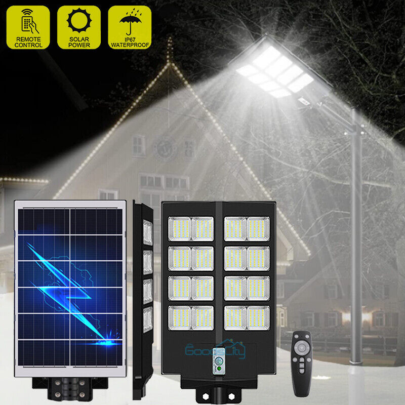 ny kommersiell 100000000LM Solar Street Flood Light LED-lampe Dusk To Dawn Vegglampe