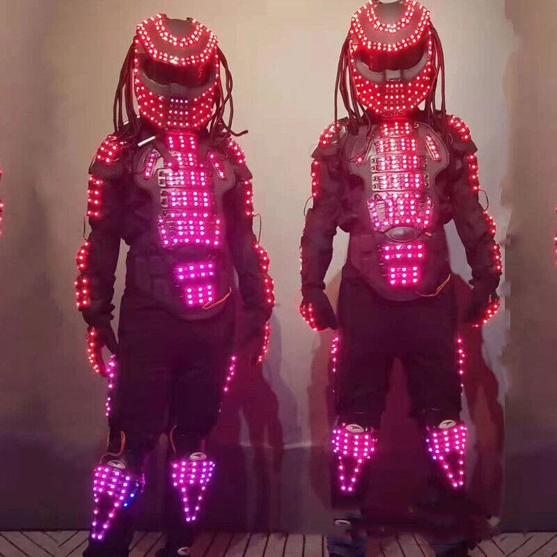 The Predator LED Robots Party Cosplay Costume Show Glowing Night Lights Clothing 07FC0E-D4 - KOEEK