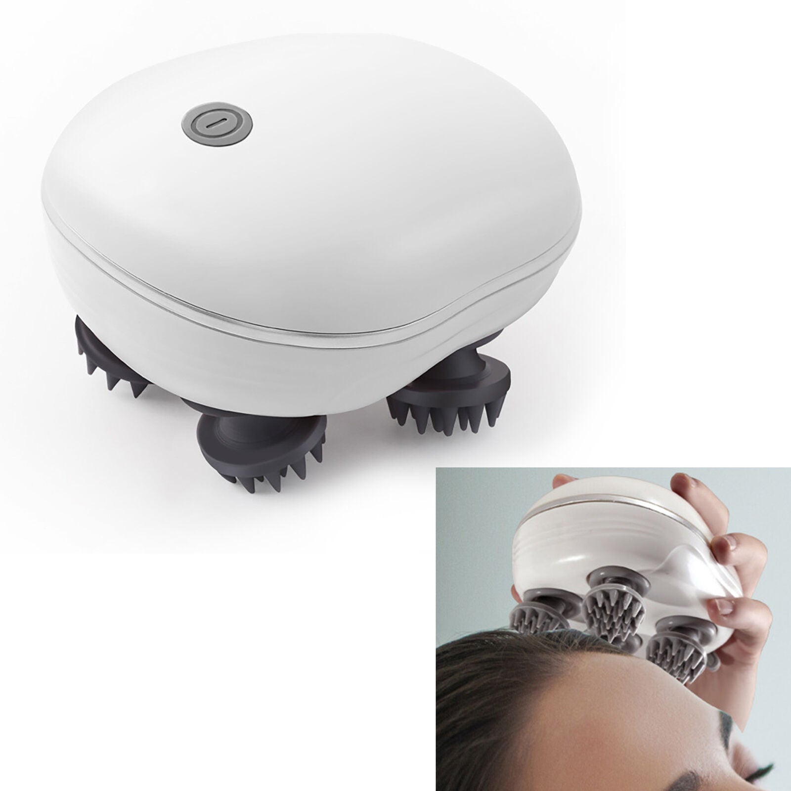 new Electric Waterproof Scalp Massager With Red LED Light Stress Relief And Hair HGF koeek - KOEEK