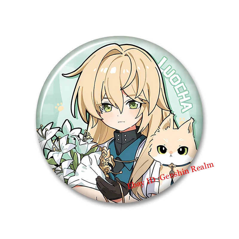 6Pcs/Set Anime Honkai: Star Rail Cute Cat Figure Metal Pin Brooch Badge Art Gift 07FC0E-D4 - KOEEK