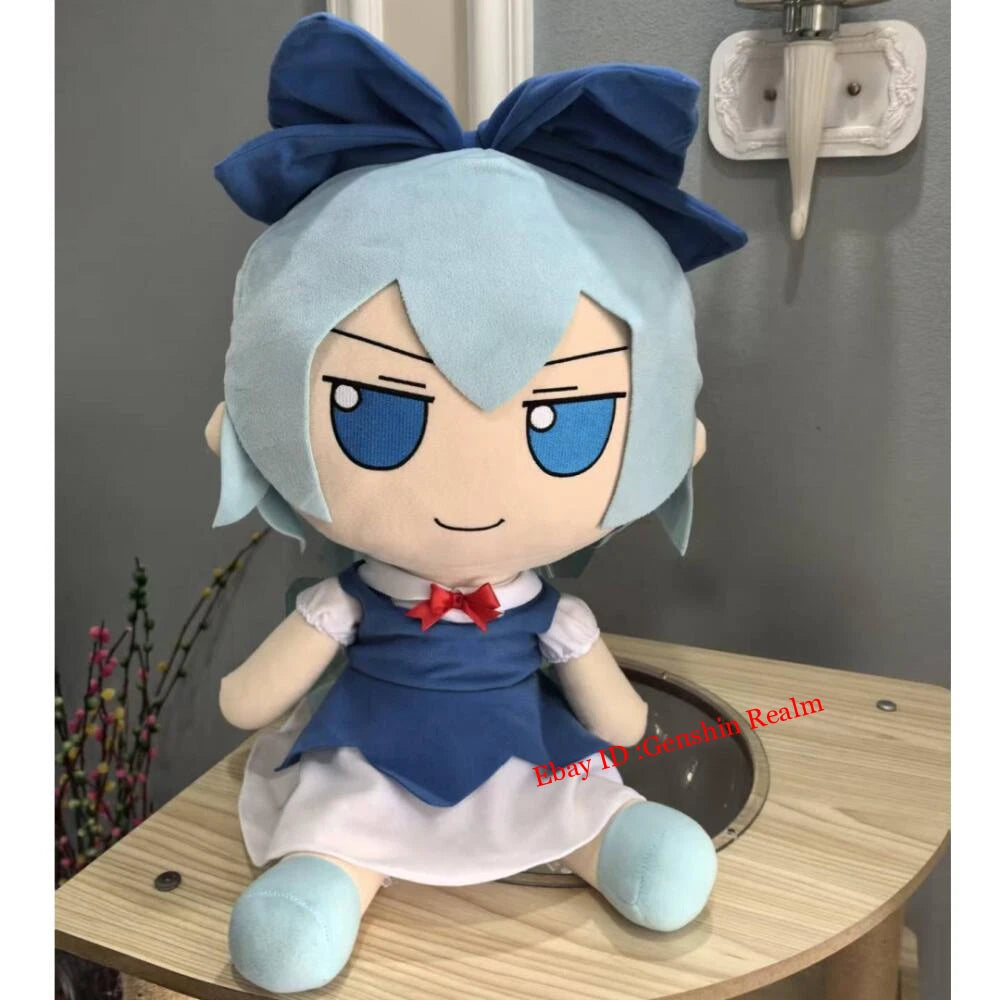 Anime Touhou Project Fumo Series Cirno Sitting Position Plush Doll Gift 45cm 07FC0E-D4 - KOEEK