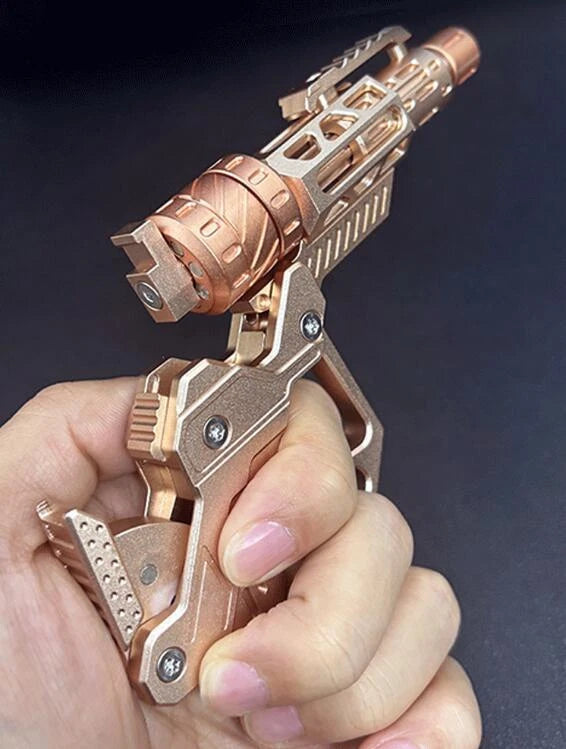 EDC Toy QT#3000 Revolver Push Slider Gun Spinner Button Fingertip Gyro 07FC0E-D4 - KOEEK