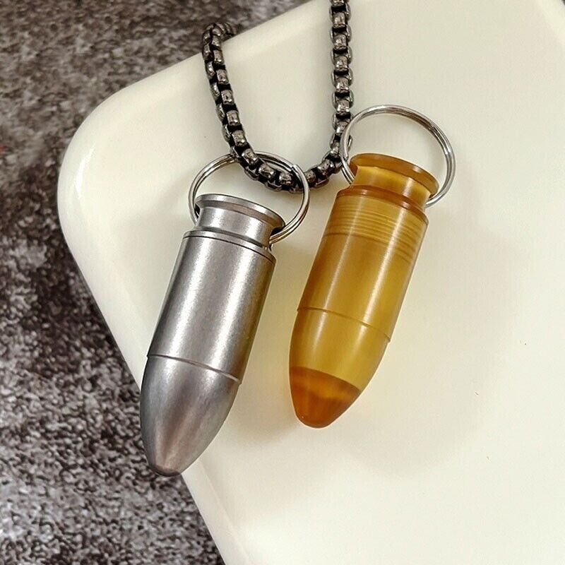 PEI Titanium Waterproof Pill Holder Case Organizer Container Keychain EDC Gift 07FC0E-D4 - KOEEK