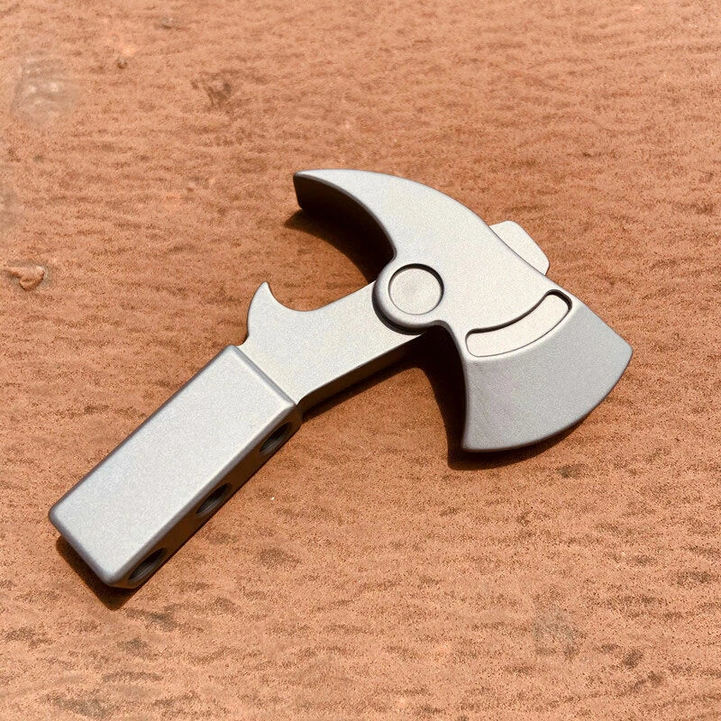 Titanium Alloy Axe Style Keychain Pendant Necklace Opener Crowbar EDC Multi Tool 07FC0E-D4 - KOEEK