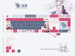 120 Keycaps Azur Lane Uss Laffey Keycap Anime PBT Dye-sub For Cherry MX Keyboard 07FC0E-D4 - KOEEK