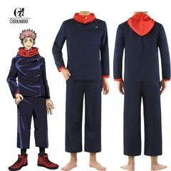 Jujutsu Kaisen Yuji Itadori Cosplay Costume Navy Blue Mens School Suit Uniform 07FC0E-D4 - KOEEK