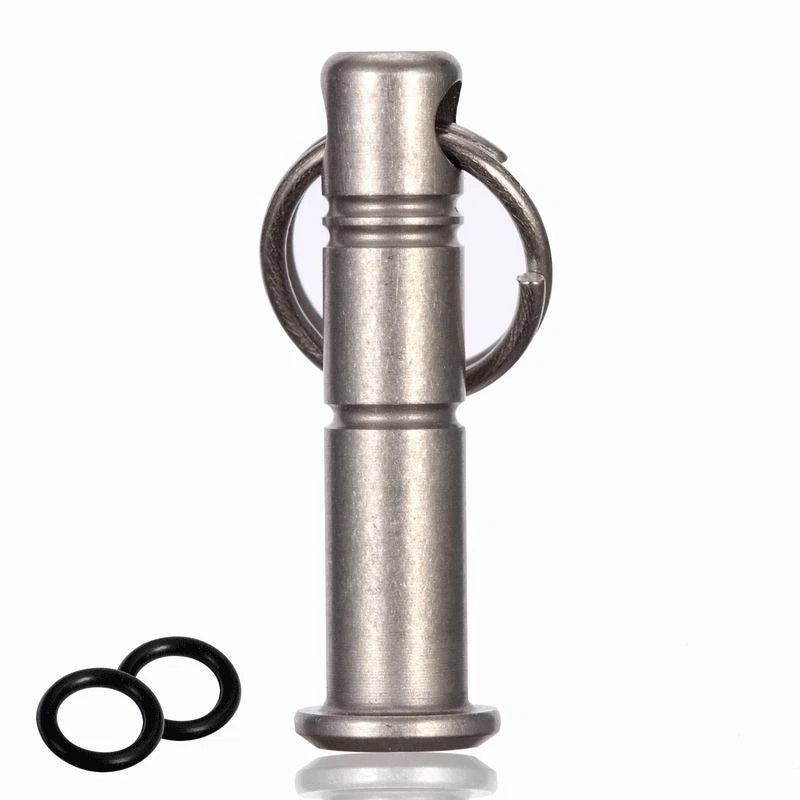 Titanium Lanyard Bead Bolt Holder Keychain Necklace Pendant DIY with Split Ring 07FC0E-D4 - KOEEK