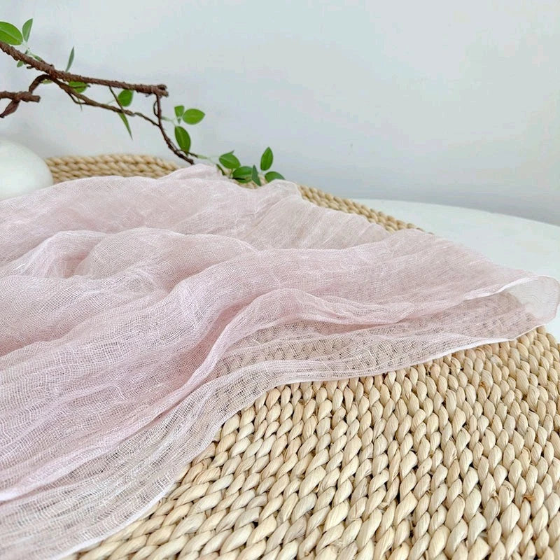 Women Flax Linen Thin Soft Scarf Breathable Summer Shawl Plain Color Scarves 07FC0E-D4 - KOEEK