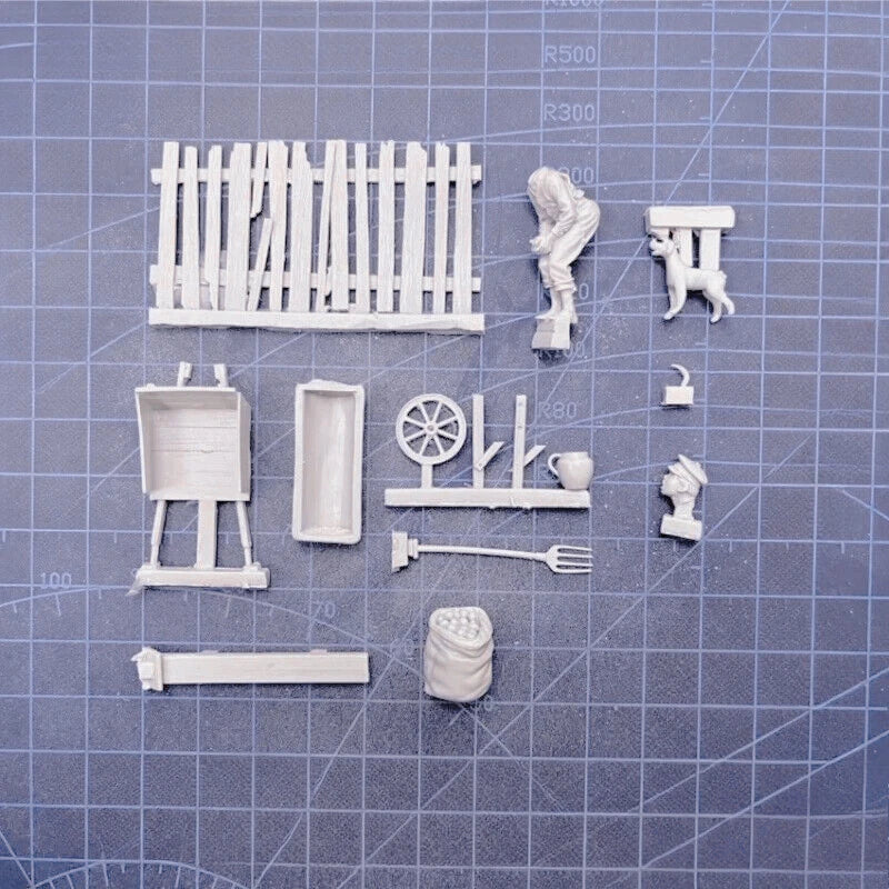 1/35 Resin Figure Model Kit European Country Boy & Tools Unassembled Unpainted 07FC0E-D4 - KOEEK