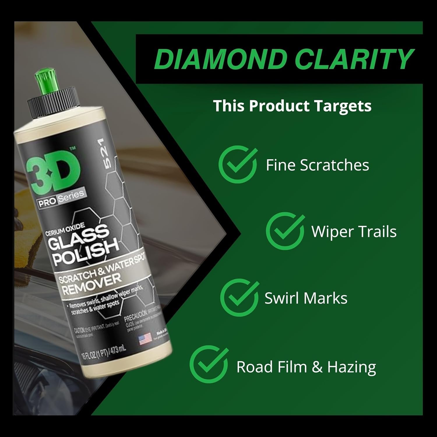 new 3D Glass Polish – Cerium Oxide Scratch Remover for Car Windows –... 3D - KOEEK
