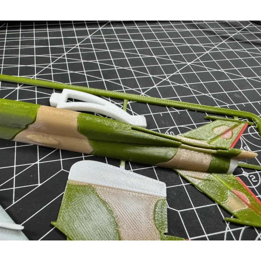MiG-21 3D Printed Aircraft Model with Stand Hungarian Air Force Camo Desktop Dec 07FC0E-D4 - KOEEK