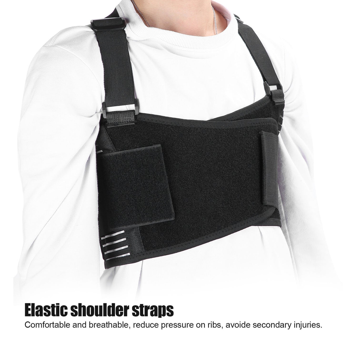 new Rib Fracture Support Brace Breathable Adjustable Chest Lumbar Protector HGF koeek - KOEEK