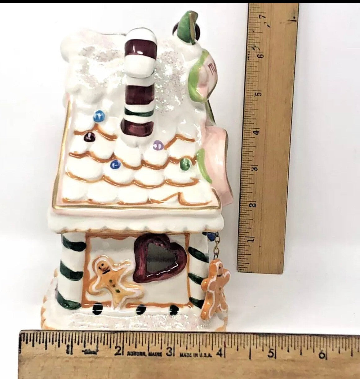 Blue Sky Clayworks Christmas Gingerbread House MOM'S COOKIE COTTAGE Tea Light BLUE SKY - KOEEK