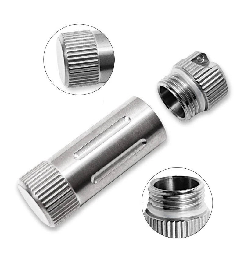 EDC Titanium Waterproof Pill Holder Organizer Container Outdoor storage Box Case 07FC0E-D4 - KOEEK
