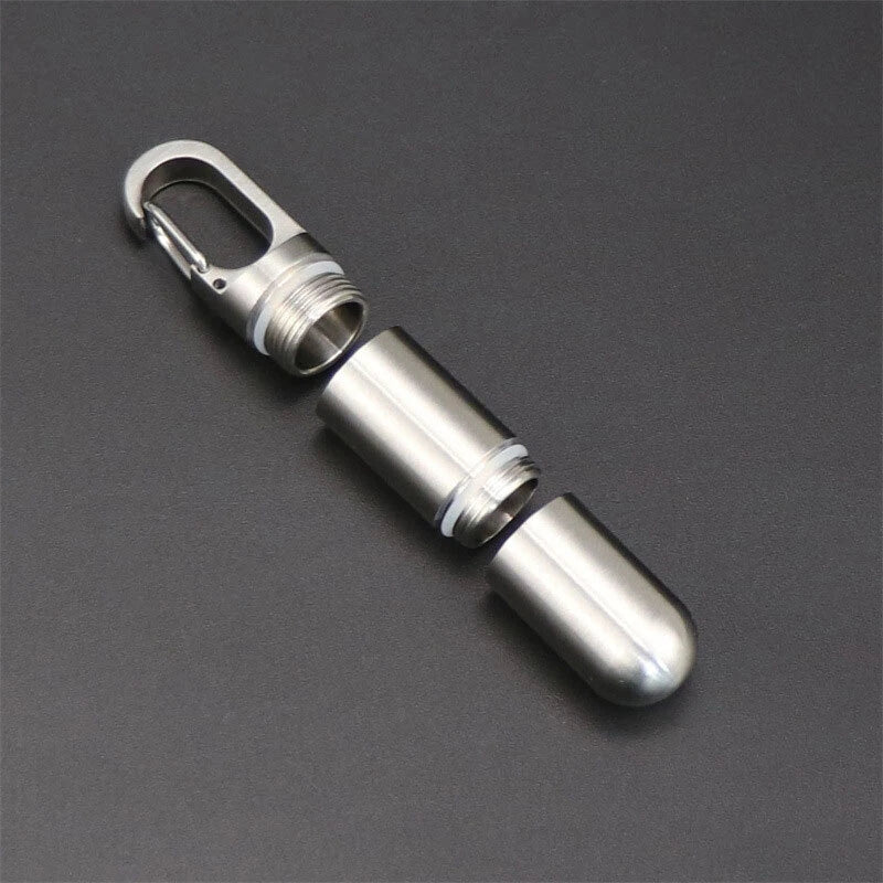 Outdoor Multilayer Waterproof Pill Case Key Chain Capsule Seal Container Box EDC 07FC0E-D4 - KOEEK