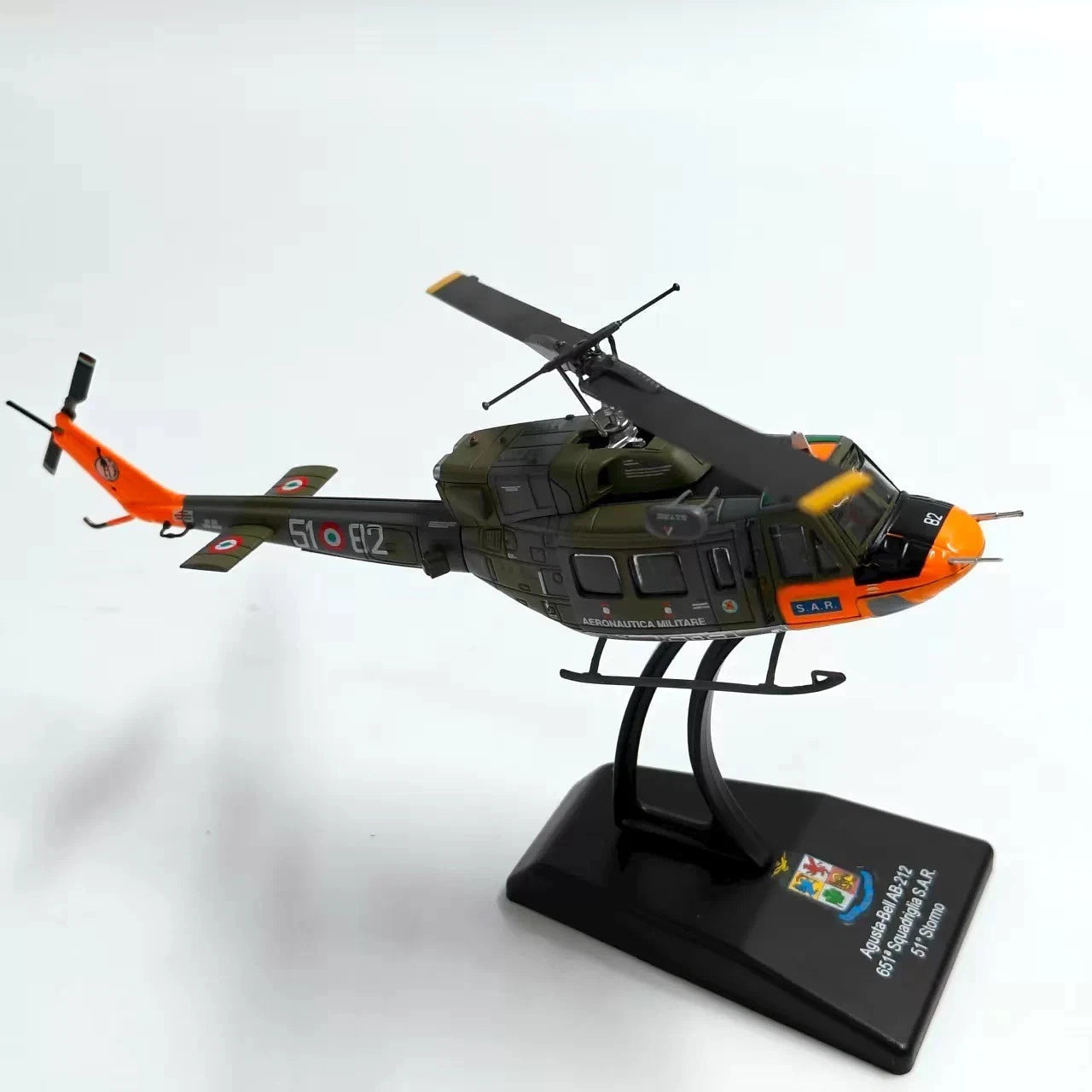 1:100 Alloy AMI Agusta-Bell AB.212 Helicopter Model Diecast Military Collection 07FC0E-D4 - KOEEK