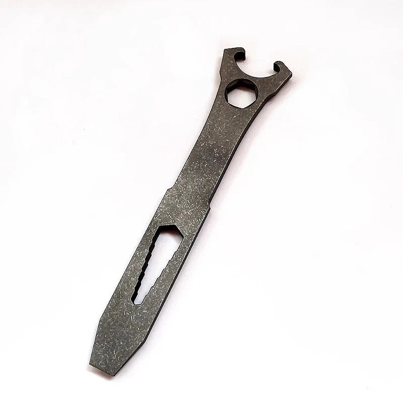 EDC Titanium Crowbar Pry Bar keychain Pendant Botter Opener Hexagonal Wrench Hot 07FC0E-D4 - KOEEK