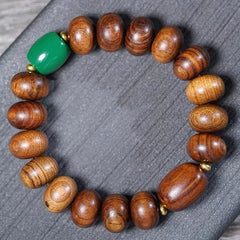 Natural Huanghauli Wood Prayer Beads Men Woman  Gift Bracelet Buddha Bless 07FC0E-D4 - KOEEK