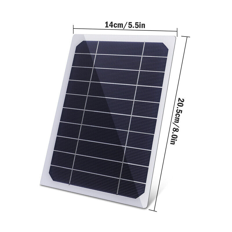 nytt Solcellepanel for USB Power CCTV Kamera Sikkerhetskamera Batterilader Utendørs 4W 5V