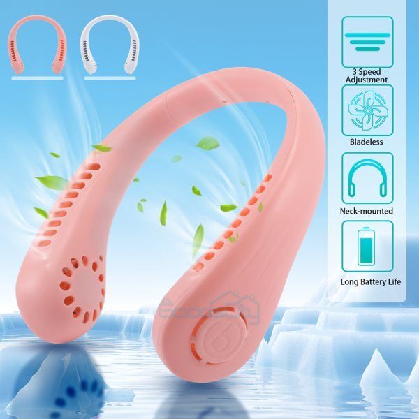 new USB Rechargeable Portable Hanging Neck Cooling Air Cooler Fan Air Conditioner