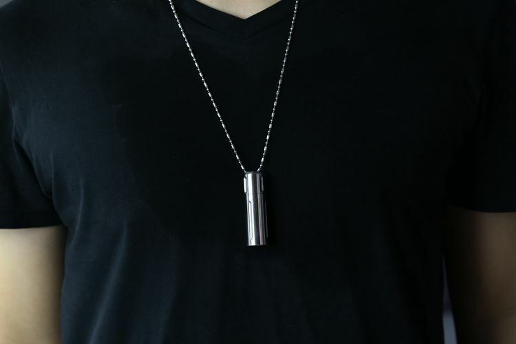 Waterproof canister pill Container Titanium EDC Emergency Key pendant Keychain 07FC0E-D4 - KOEEK