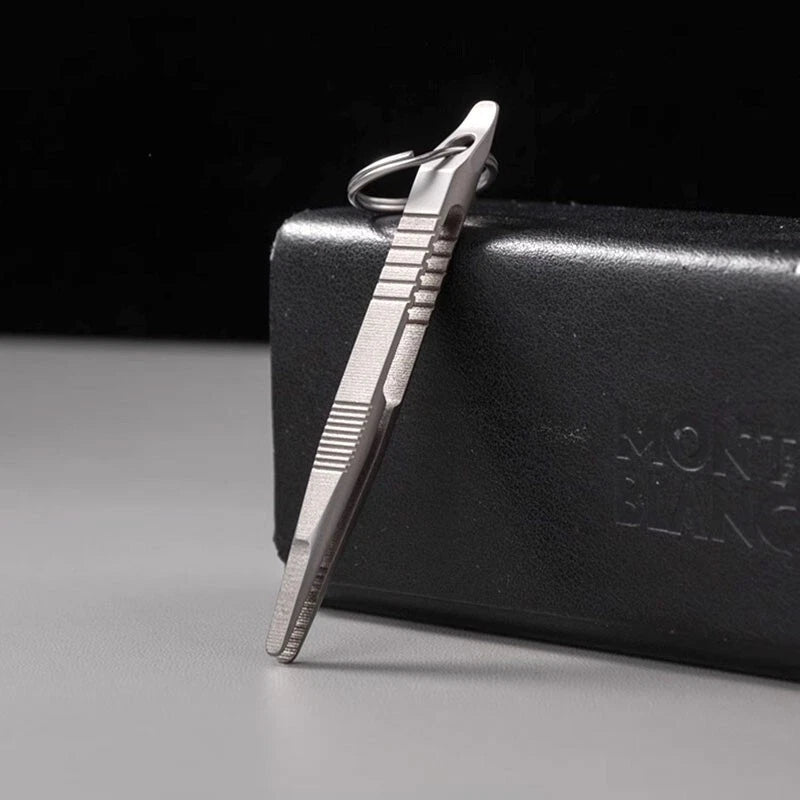 Mini Lightweight Titanium Alloy Keychain Tweezers Pry Bar Portable Outdoor EDC 07FC0E-D4 - KOEEK