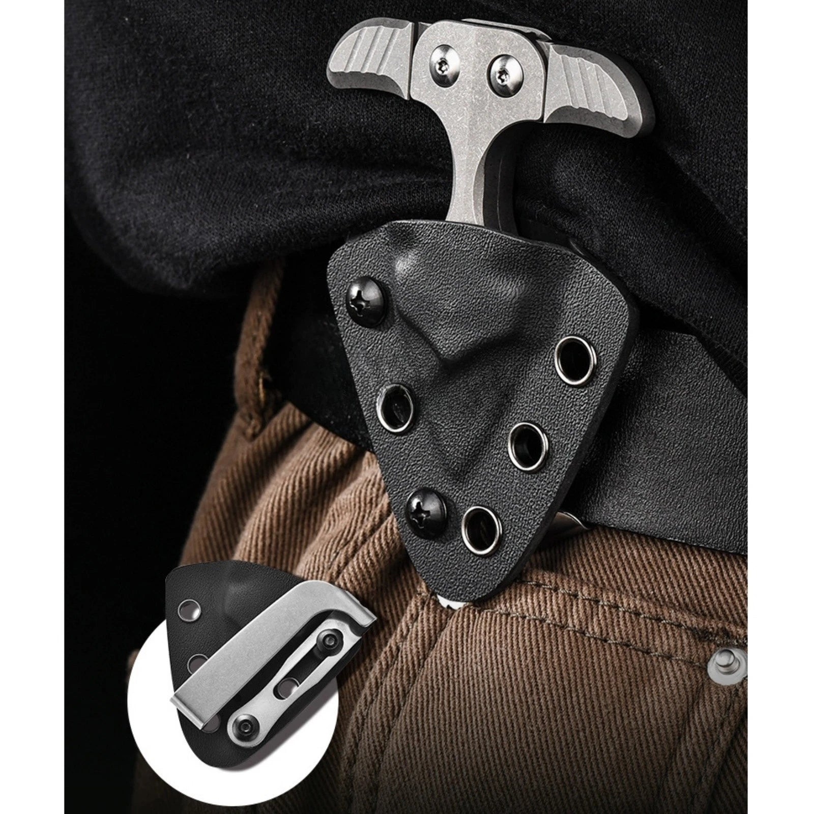 Titanium Alloy Multi-tool Toys EDC Pry Bar With Sheath Outdoor Camping Gear Gift 07FC0E-D4 - KOEEK