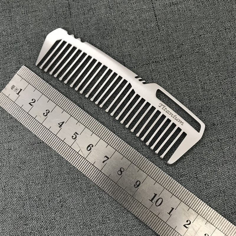 Titanium Alloy Mini Comb Travel Hairdressing EDC Comb Anti-Static Multi-Tools 07FC0E-D4 - KOEEK