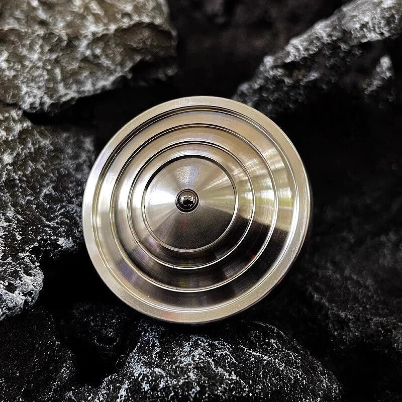 Stainless Steel Spinning Top Hand Twisting Fidget Roler Spinner Toy 07FC0E-D4 - KOEEK