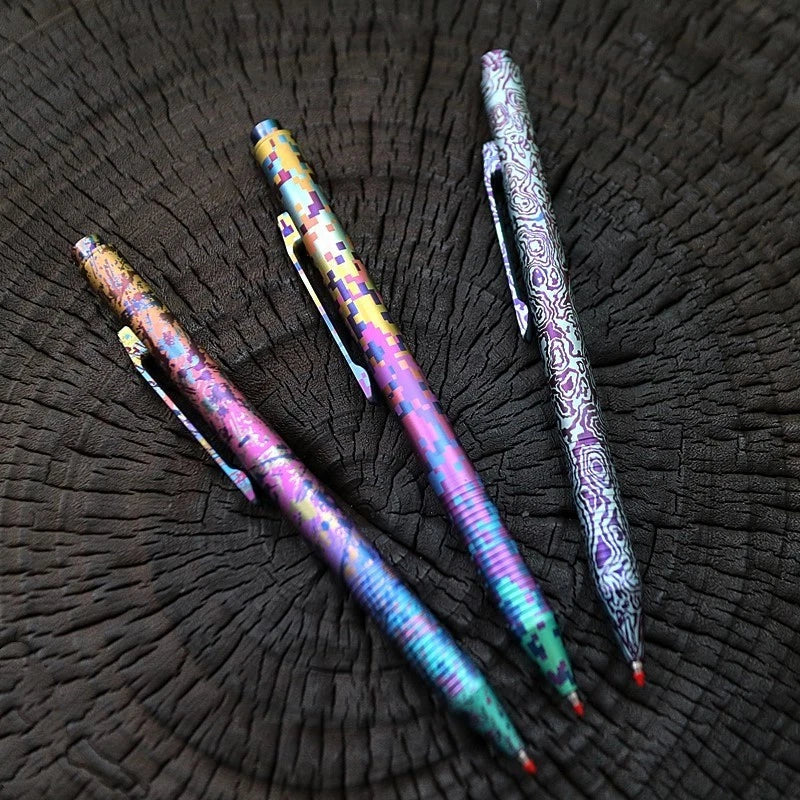 Titanium Ballpoint Pen Multicolor Pocket Writing Signature Pen Business Office 07FC0E-D4 - KOEEK