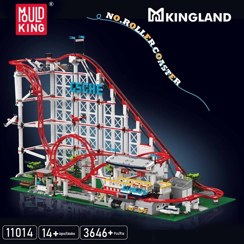 new Mould King 11014 Amusement Park Loop Roller Coaster Building Block Kid Toy MOC MOULD KING - KOEEK