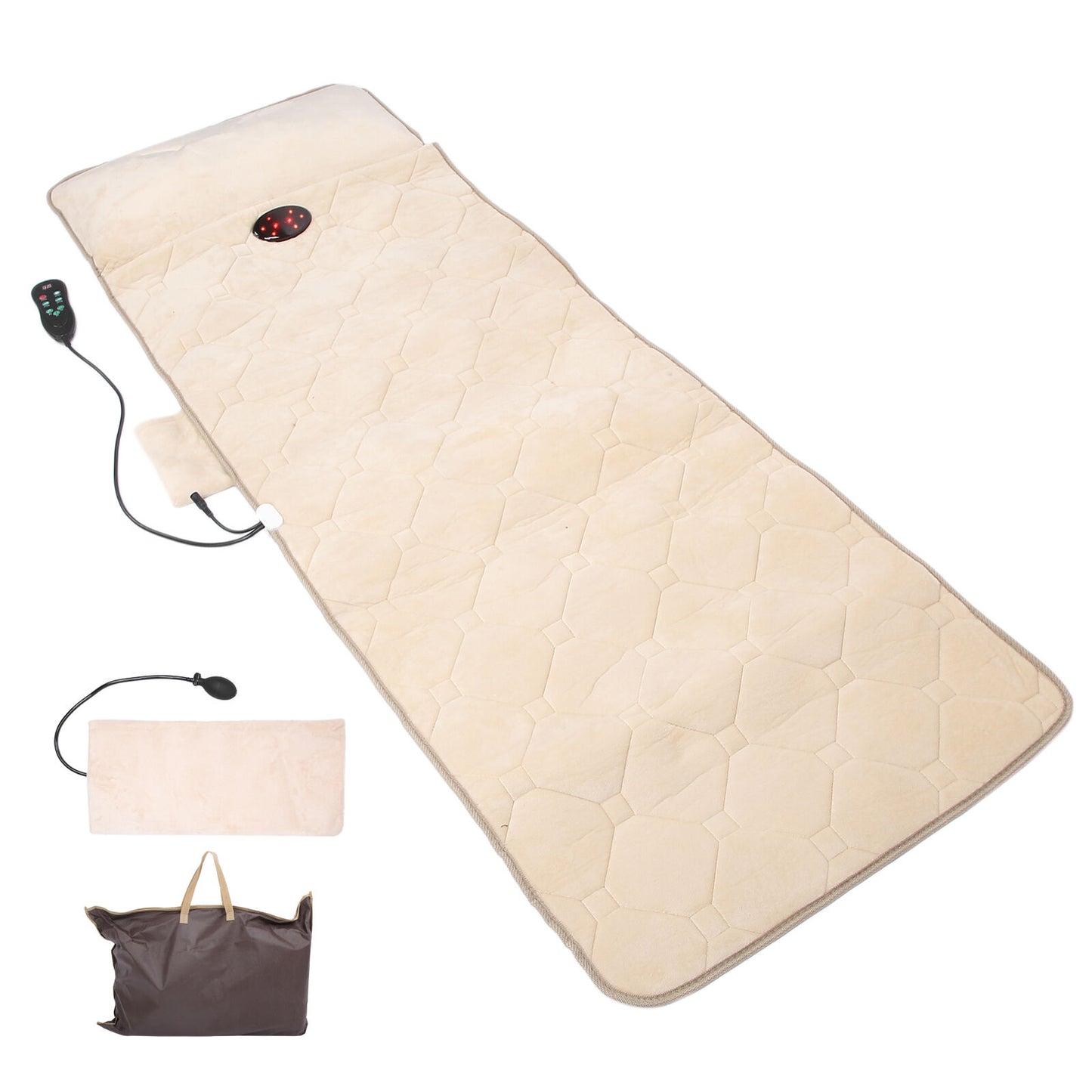 new Neck Shoulder Massage Mat Home Massage Mattress Beige (UK Plug )(UK Plug ) HGF koeek - KOEEK