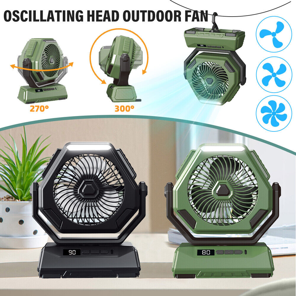 ny Portatil Ventilador De Aire Frio USB Oppladbar Abanico Piso Outdoor Con Luz LED