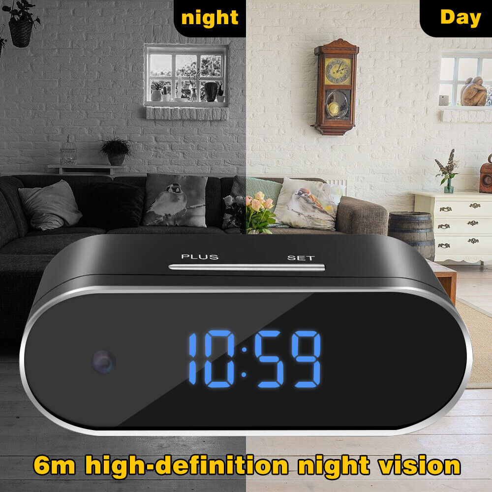 ny HD 1080P Spy Kamera WiFi Skjult trådløs Night Vision Sikkerhed Nanny Cam Alarm