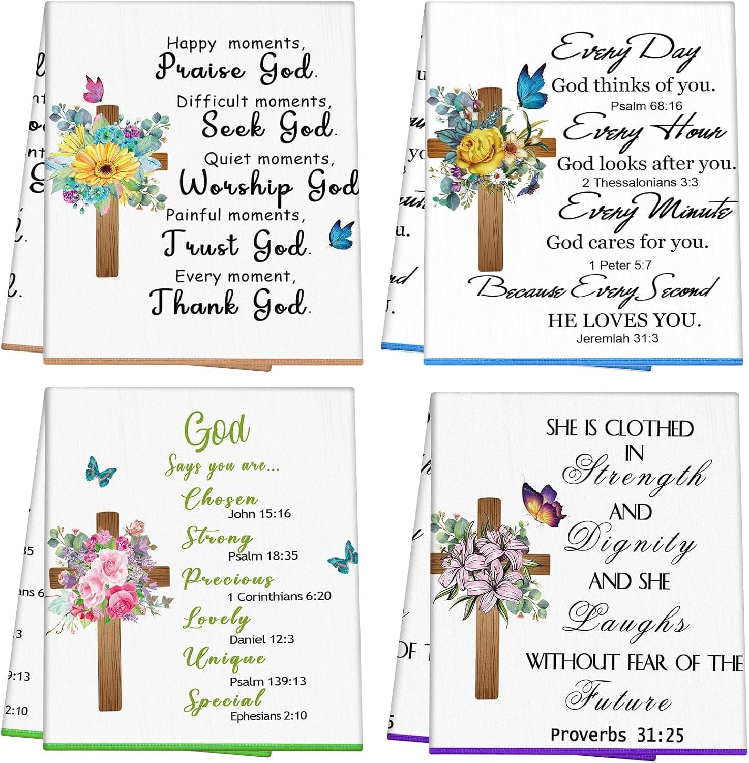 new Rtteri 4 Pcs Religious Dish Towels 16.5 x 23.5 inches, Elegant Style RTTERI - KOEEK