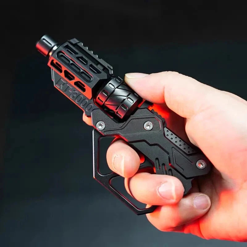 EDC Toy QT-3000 Revolver Push Slider Gun Spinner Button Fingertip Gyro 07FC0E-D4 - KOEEK