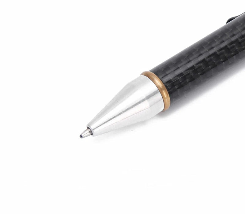 EDC LAXI High quality Carbon Fibre Pocket Signature Ball Pen Ofiice Write Pen 07FC0E-D4 - KOEEK