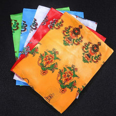 5pcs 240cm 94" Tibetan Traditional Khata Eight Auspicious Symbol Good Luck Scarf 07FC0E-D4 - KOEEK