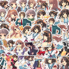 40Pcs Anime Suzumiya Haruhi No Yuuutsu Waterproof Stickers Decoratio Gift 07FC0E-D4 - KOEEK