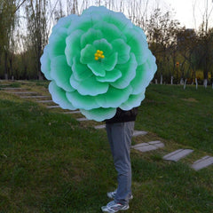 3D Flower Design Silk Peony Floral Parasol Bamboo Cosplay Umbrellas Party Show 07FC0E-D4 - KOEEK