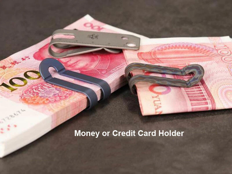 Hot MG Titanium TC4 Multi EDC Money Card Holder Keychain Screwdriver WrenchRuler MG - KOEEK