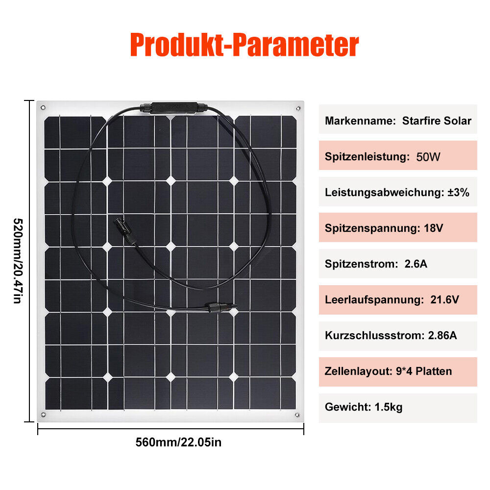 ny 200 watt fleksibelt solpanel 12 volt monokrystallinsk campingvogn RV-båd Hjem USA