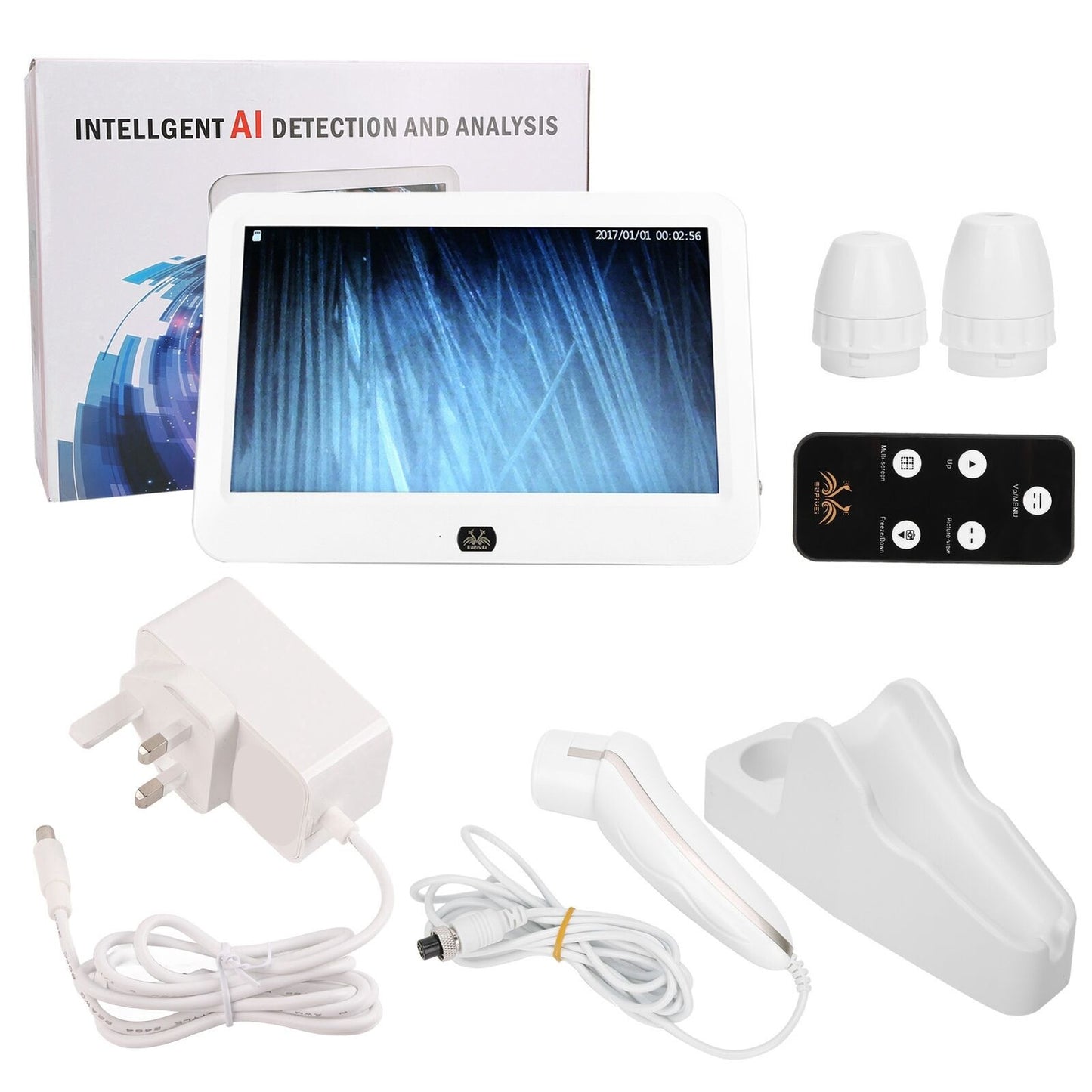 new 15.6inch Hair Follicle Analyser Machine Digital Scalp Detector (UK Plug ) HGF koeek - KOEEK