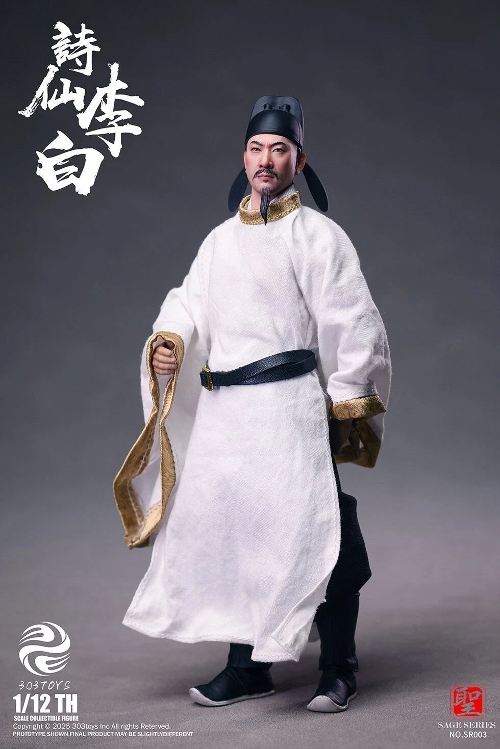 303TOYS SR003B Tang Poet Immortal Romantic Li Bai 1/12 Action Figures Model Doll 07FC0E-D4 - KOEEK