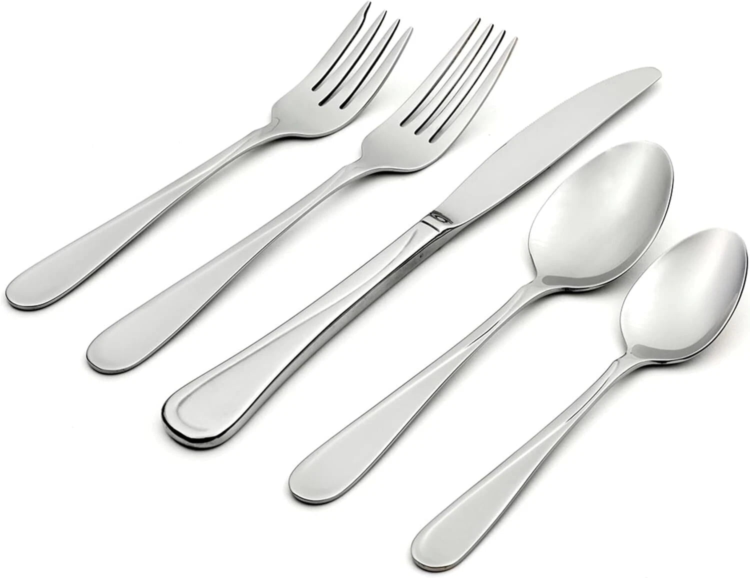 45-piece stainless steel flatware set, service for 8 07FC0E-D4 - KOEEK