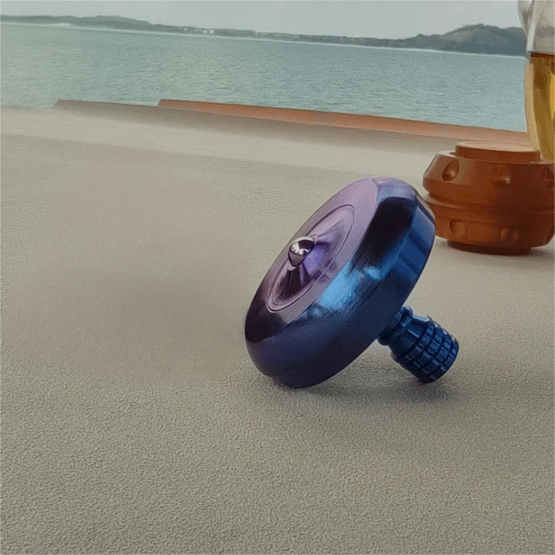 Titanium Spinning Top EDC Metal Top Spinner Desktop Fidget Toy Stress Relief Toy 07FC0E-D4 - KOEEK