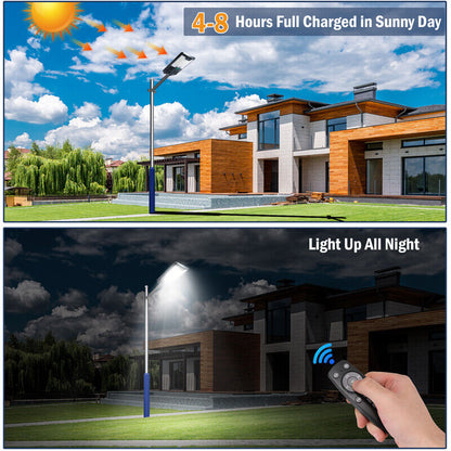 new Outdoor Solar Street Light Motion Sensor Lamp Commercial Dusk To Dawn Road Lamp